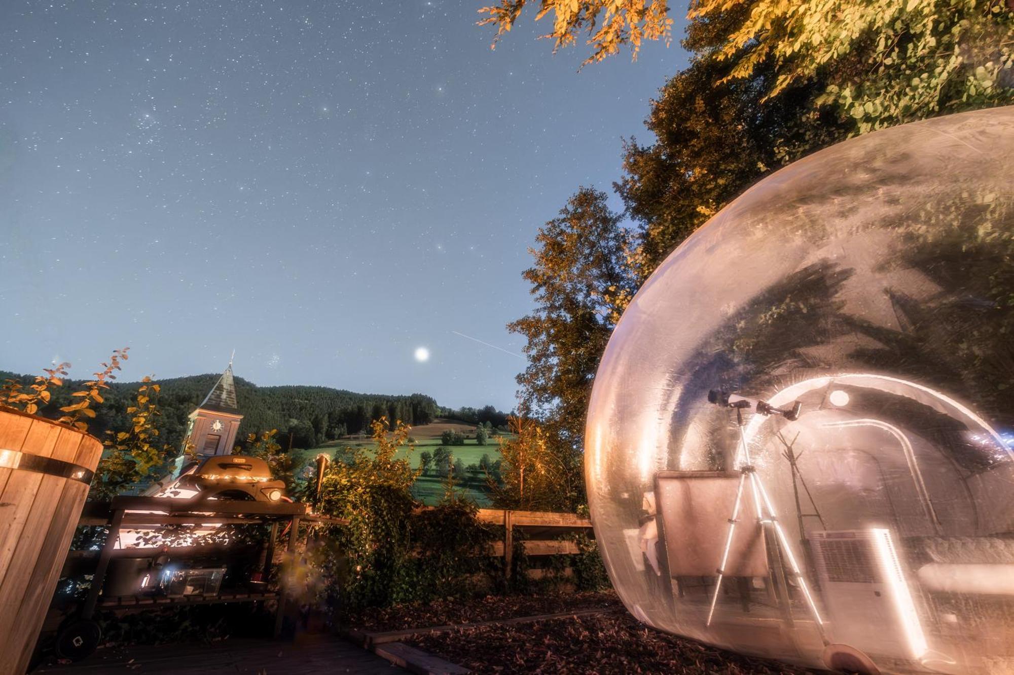 Living Timeless- Bubble Tent Elzach Inklusive Hot Tube Badefass- Schlafen Unterm Sternenhimmel Exterior foto